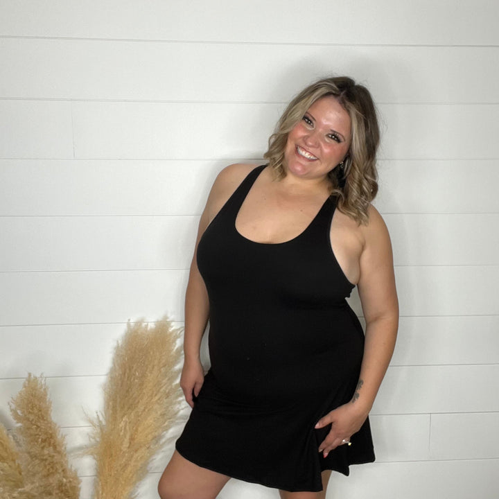 "Matchpoint" One Piece Romper Dress with Pockets