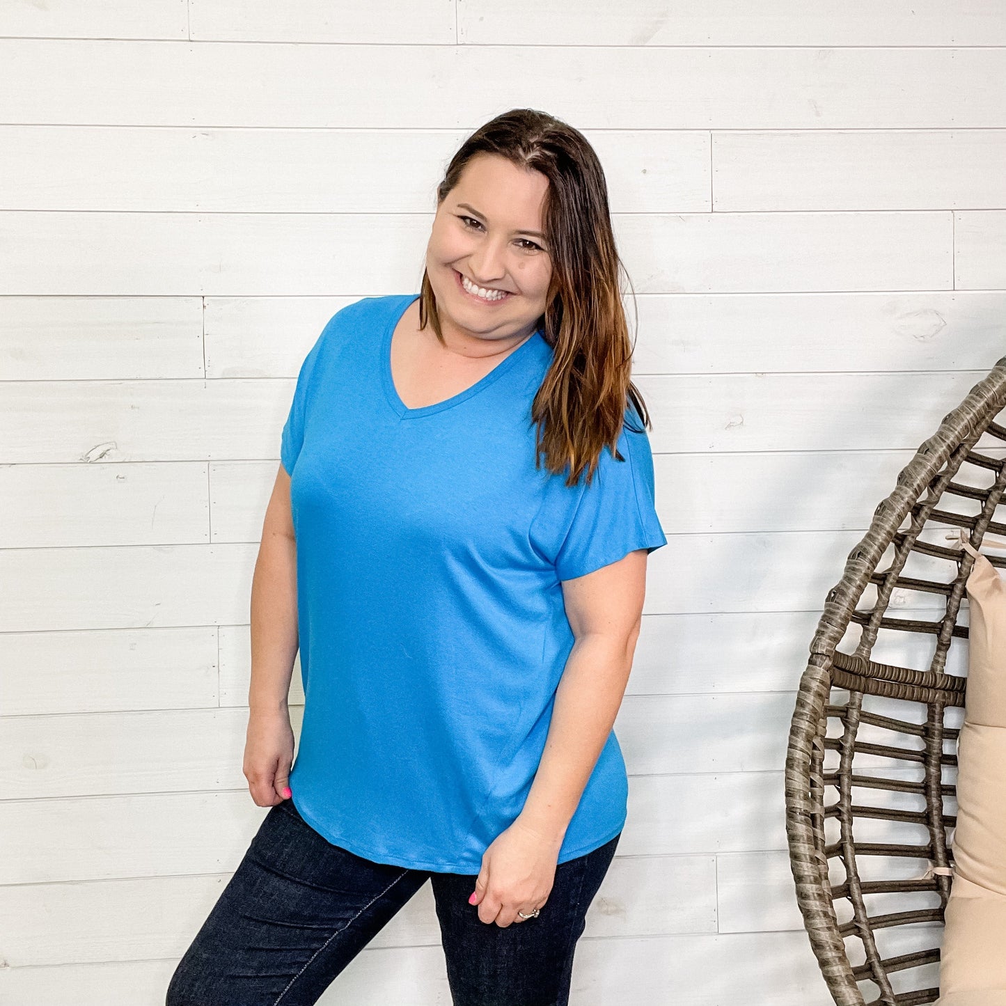 "Mellie" Dolman Style Short Sleeve