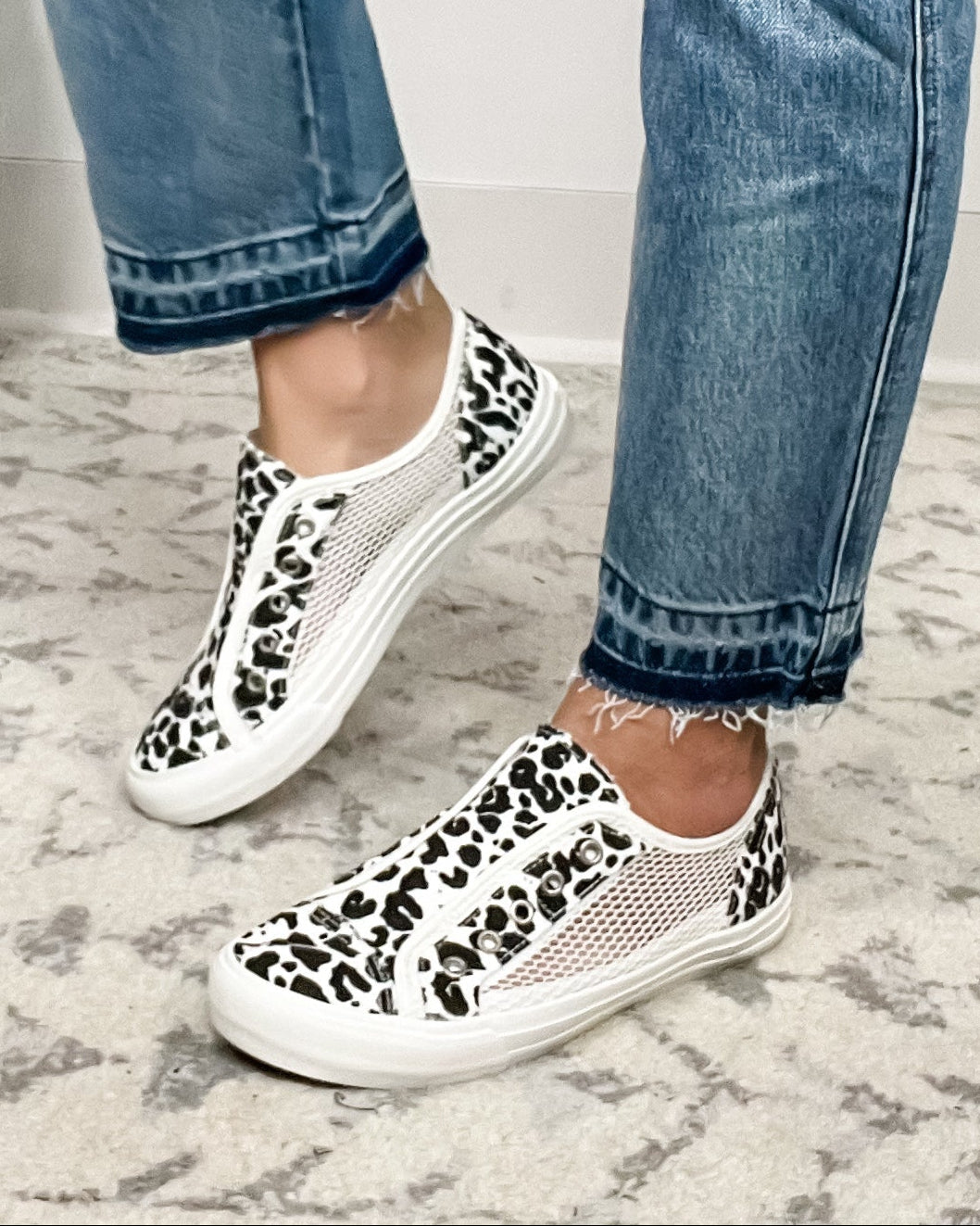 "Mesh It" By Gypsy Jazz Animal Print Slip On