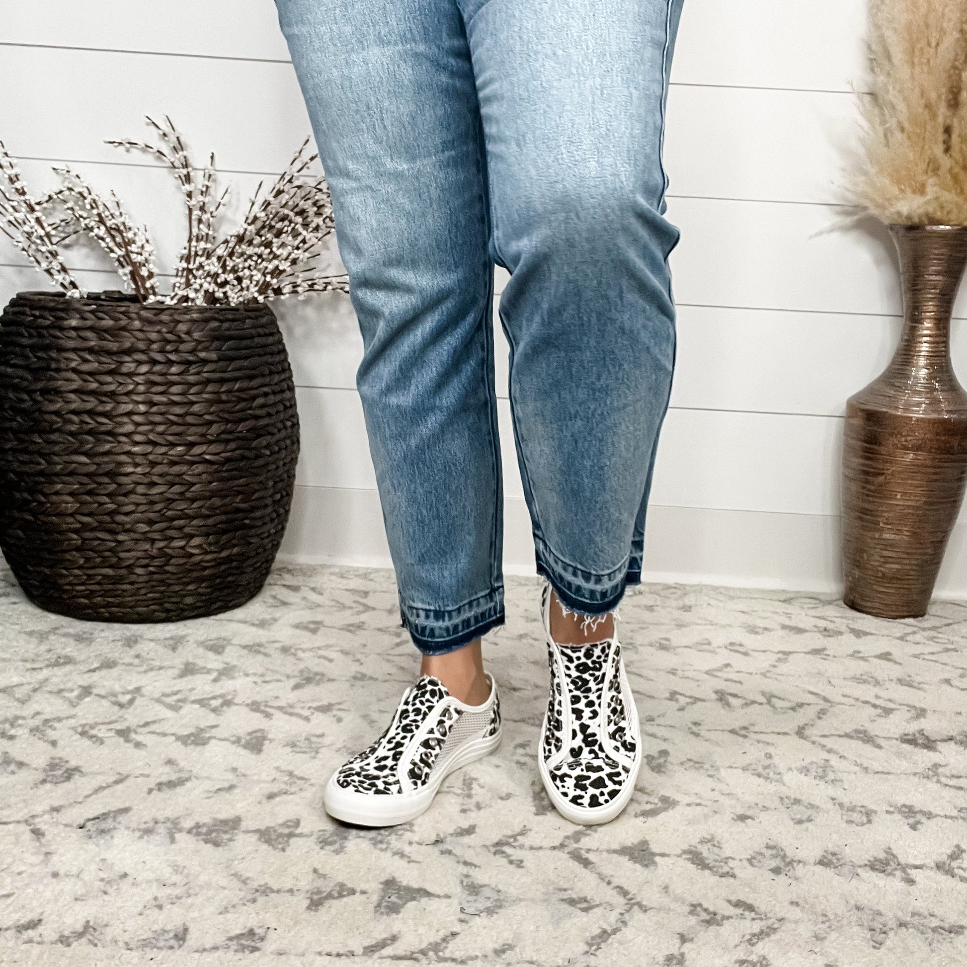 "Mesh It" By Gypsy Jazz Animal Print Slip On