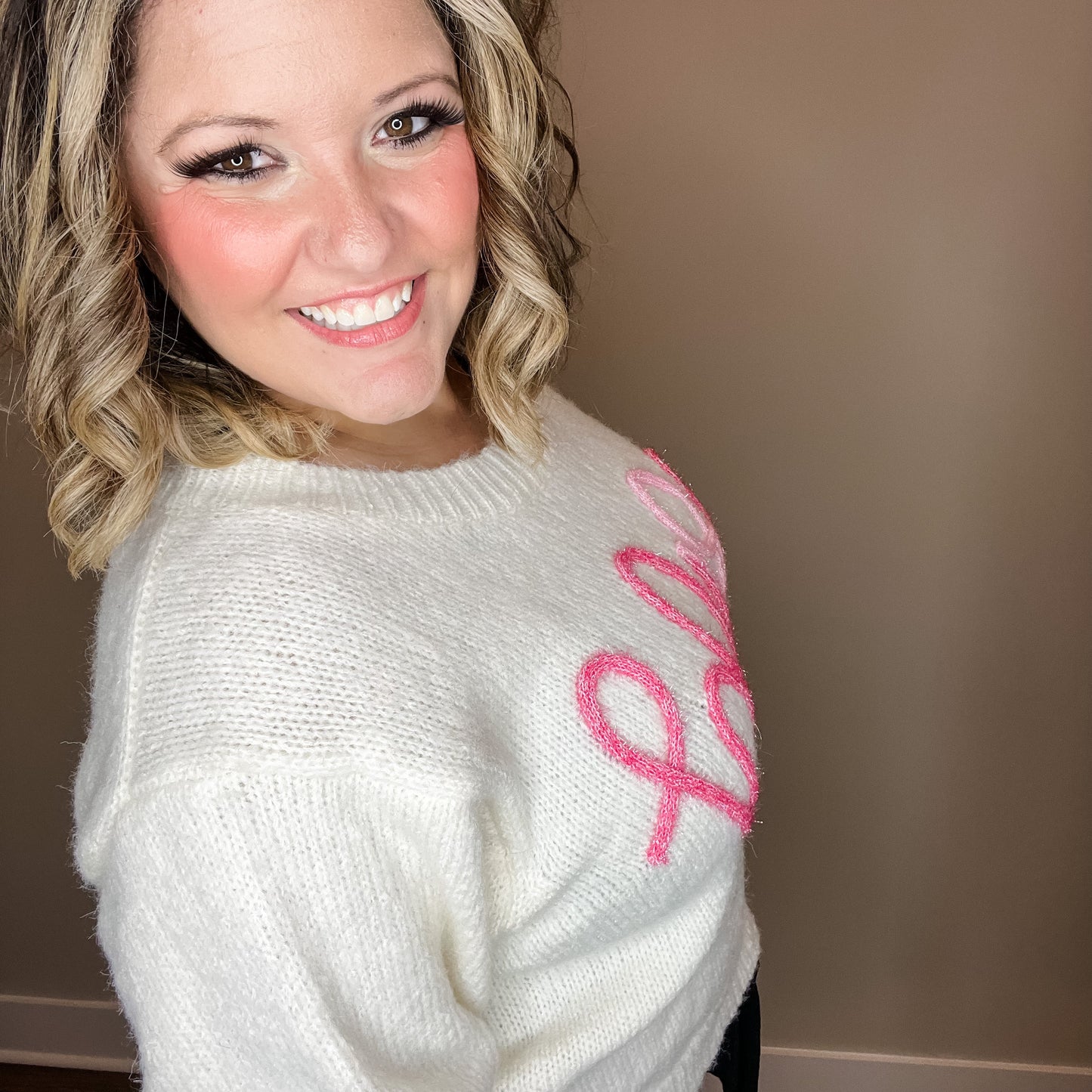 "Mom" Short Sleeve Sweater