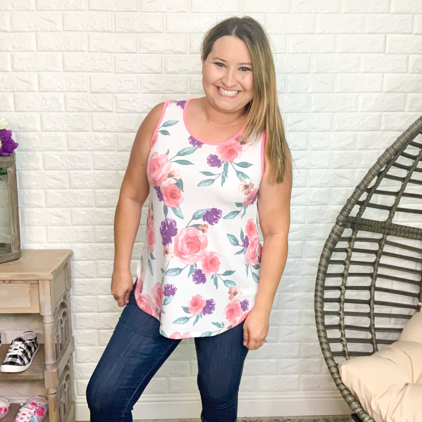"Nancy" Floral Tank