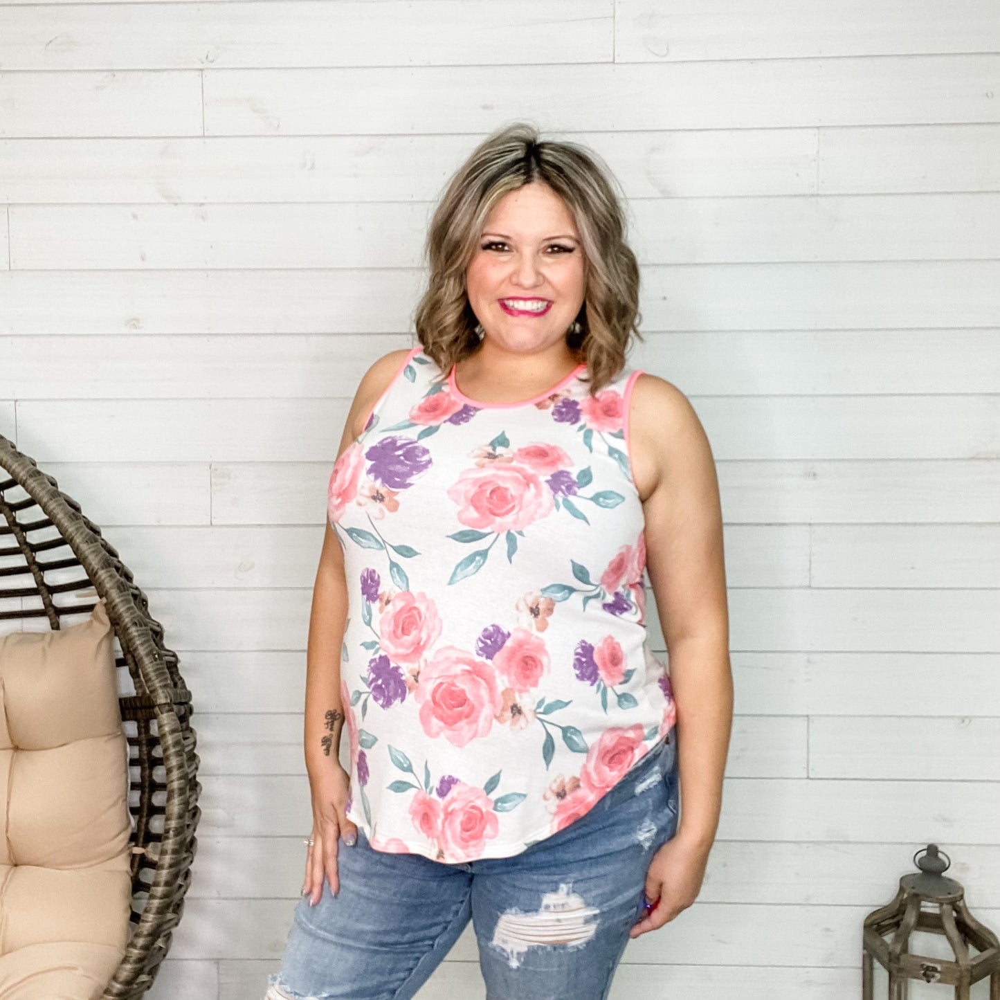"Nancy" Floral Tank