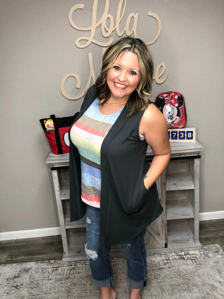 No Jiggle Butter Vest "Black"-Lola Monroe Boutique