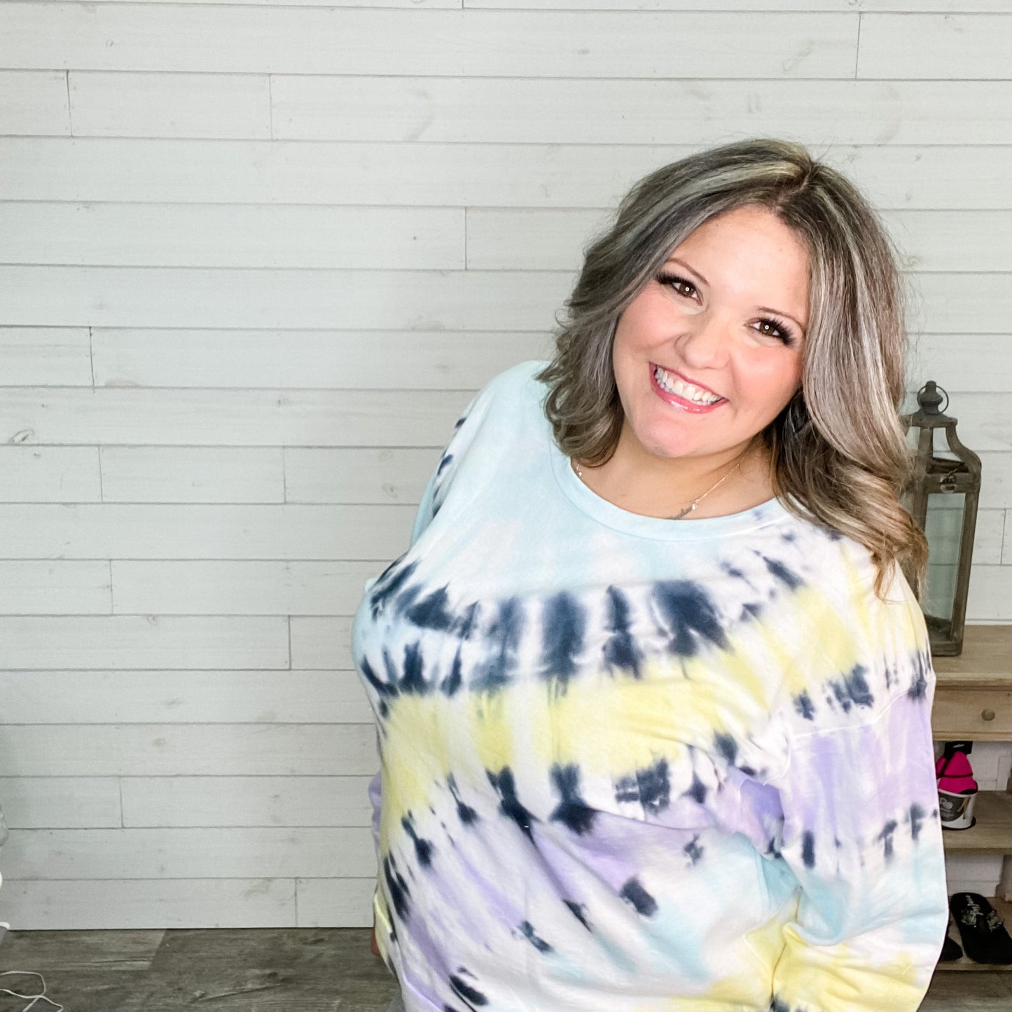 "Pastel Perfection" Tye Die Long Sleeve Crewneck-Lola Monroe Boutique