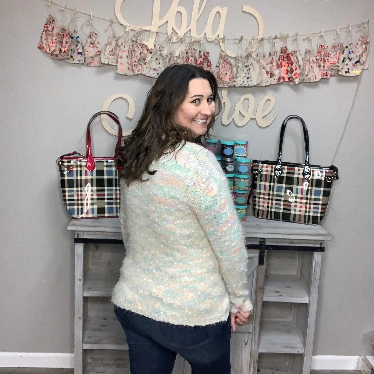"Pastel Promise" Pom Pom V Neck Sweater
