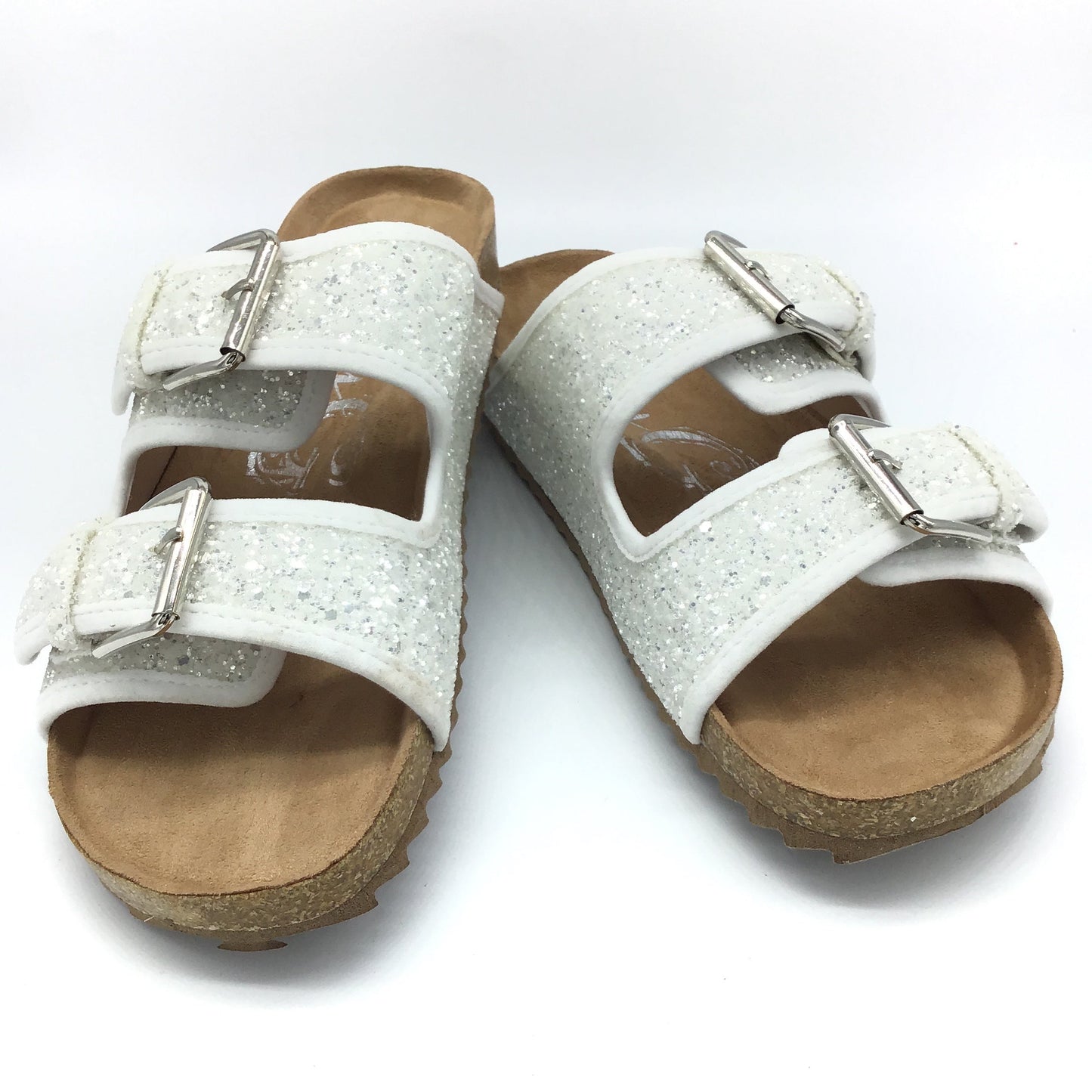 "Paula" Sandal By Very G (Sparkle White)