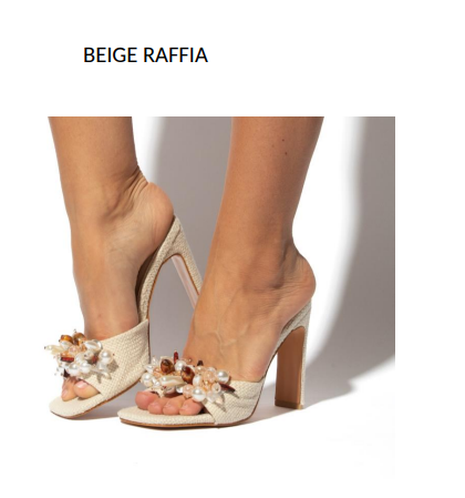 "Pearl Beach" Pearl and Bead Embellished Sandal-Lola Monroe Boutique