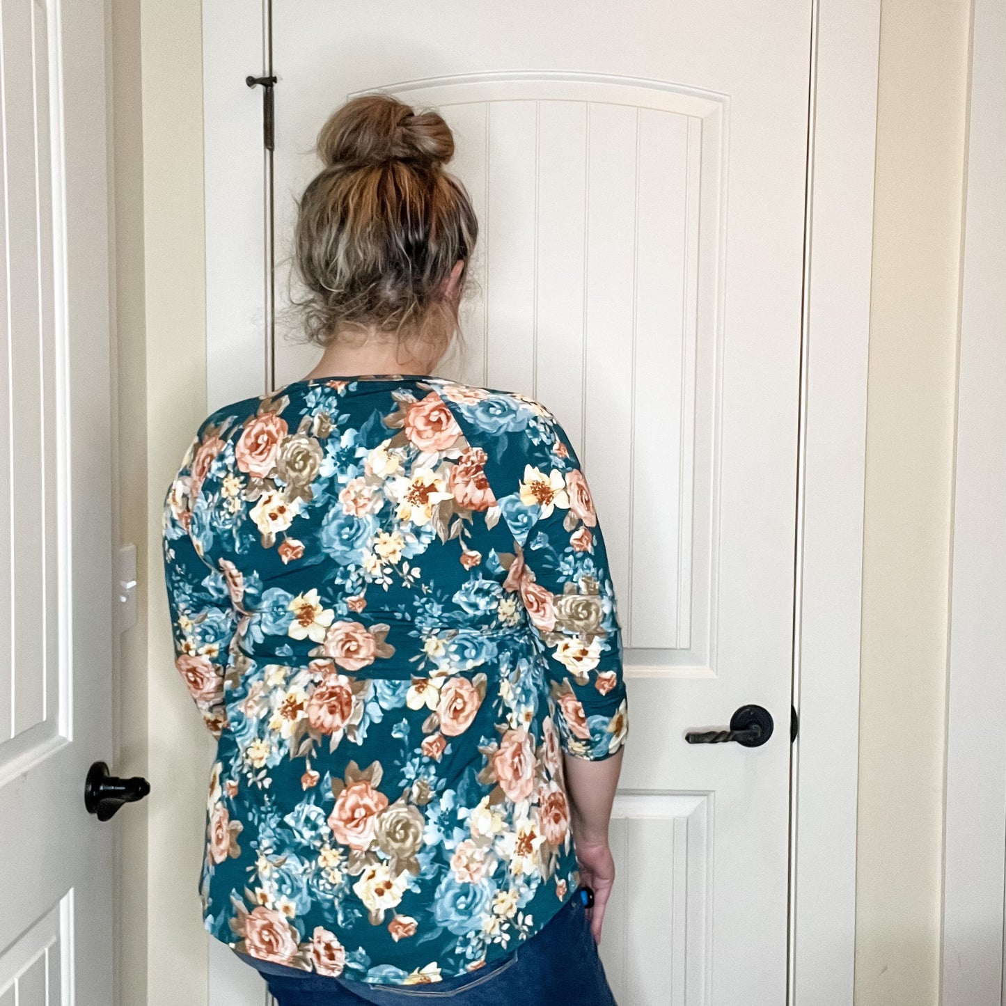 "Pisces" Floral 3/4 Sleeve Babydoll