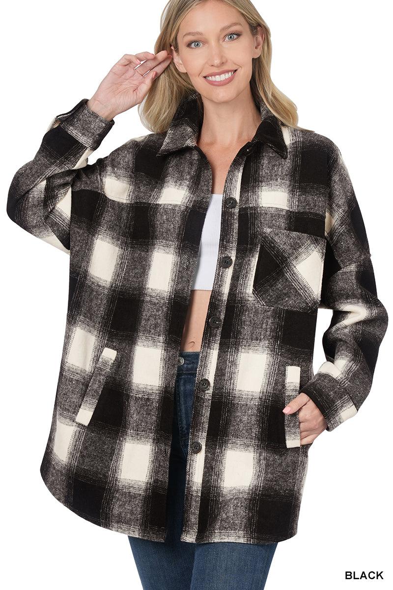 Plaid Flannel Jacket (Mutiple Colors)