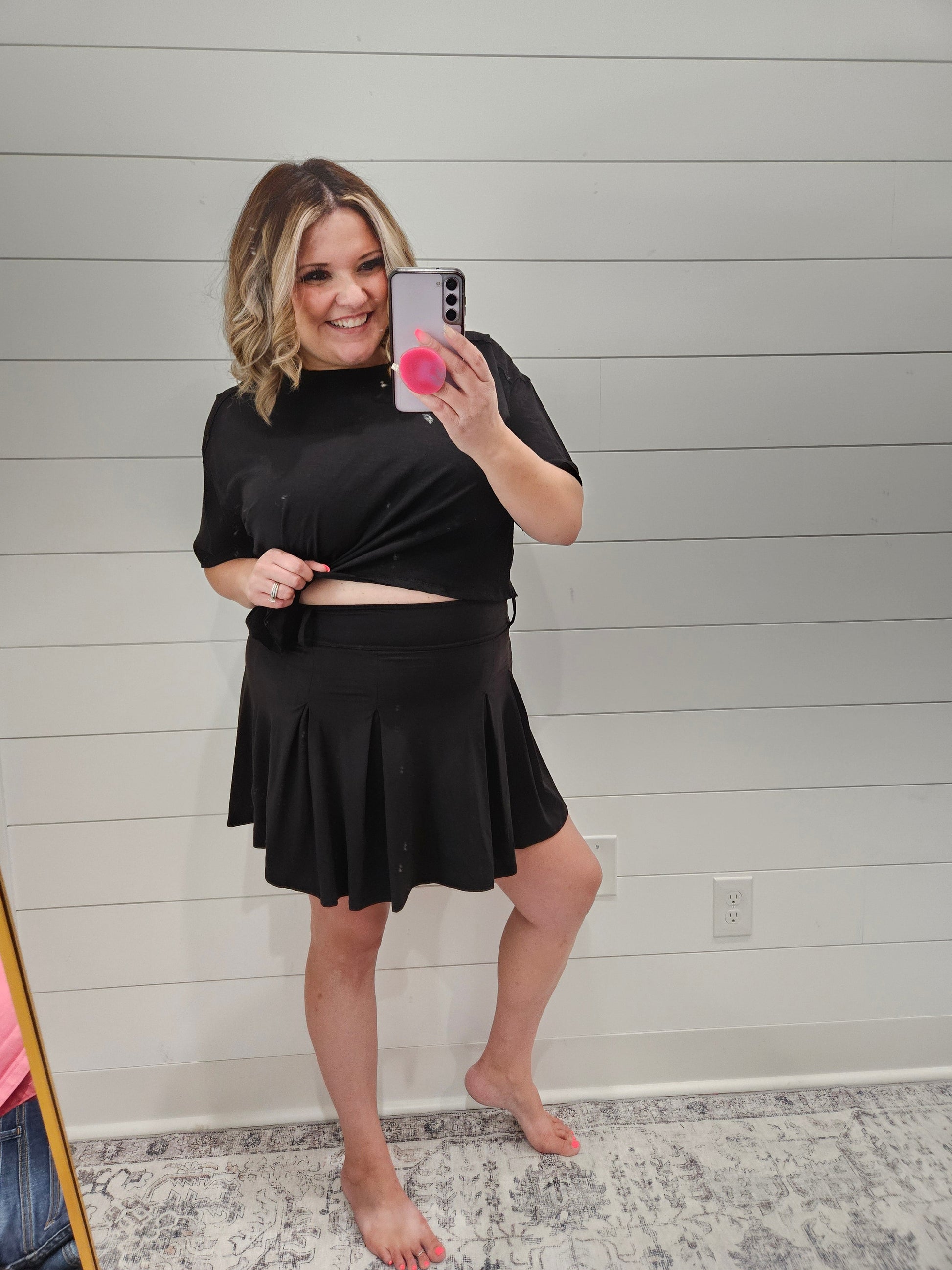 "Play The Part" Skort with Belt Loops