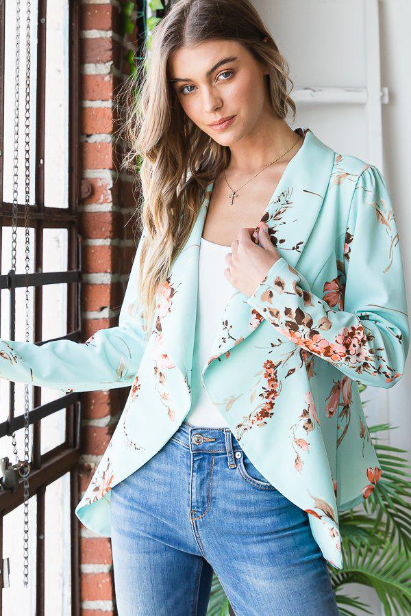 "Point Taken" Floral Blazer