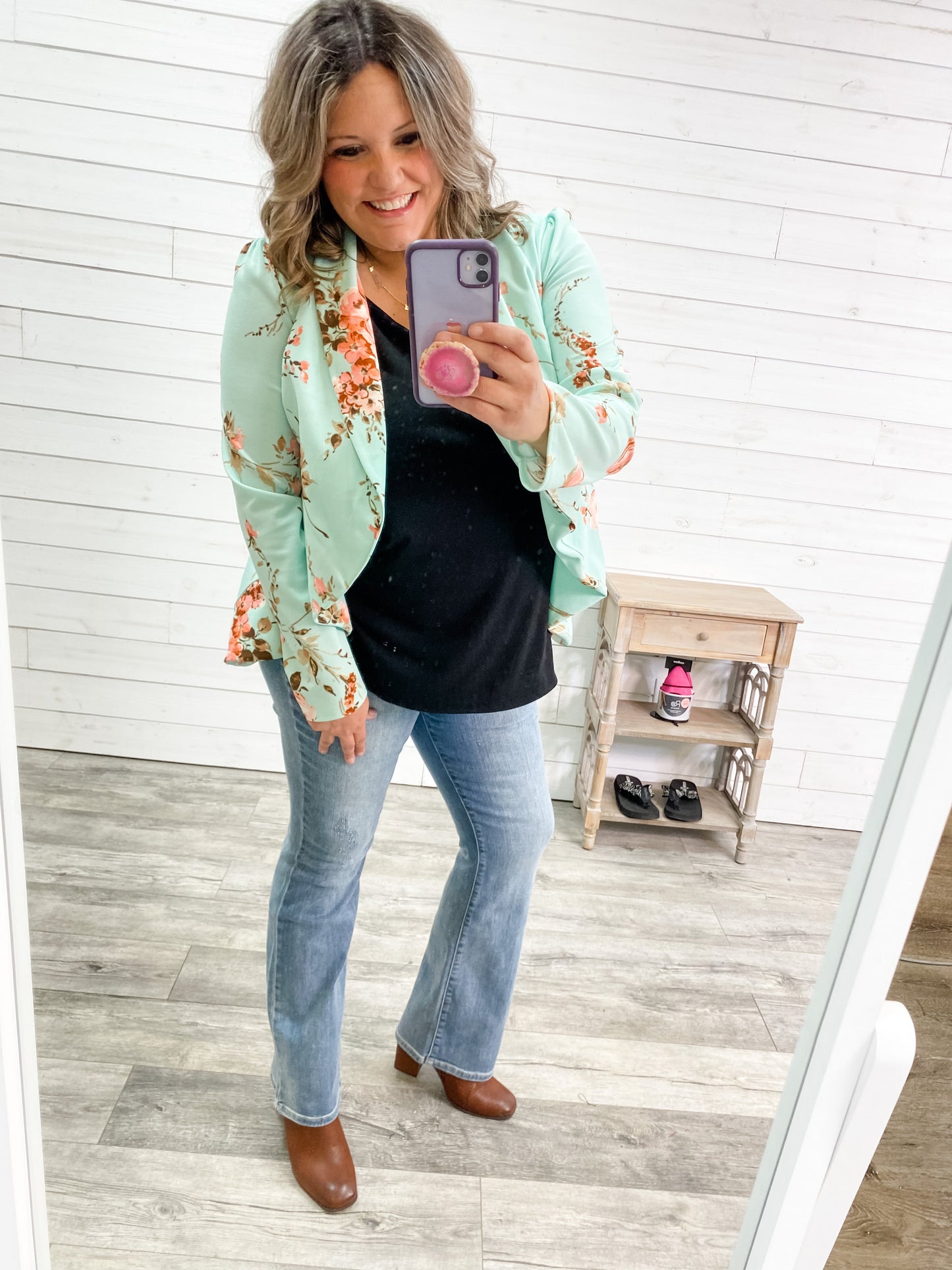 "Point Taken" Floral Blazer