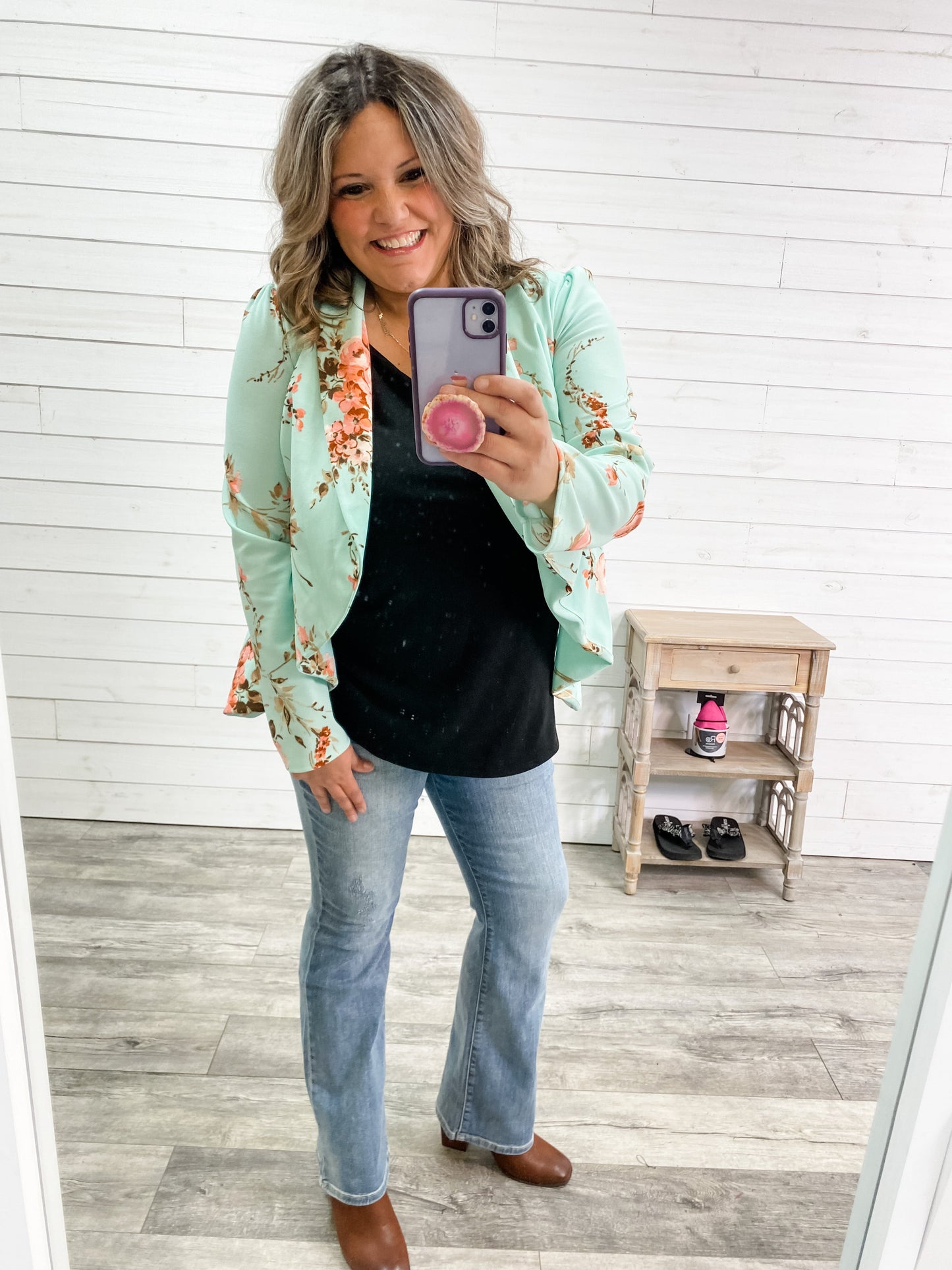 "Point Taken" Floral Blazer