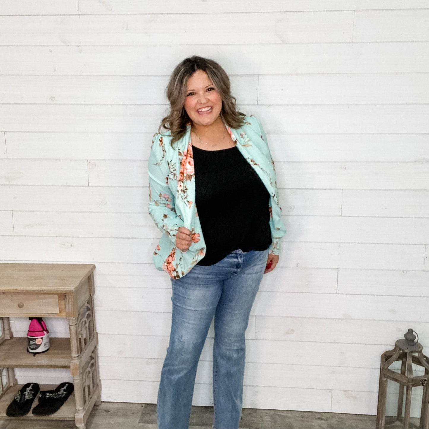 "Point Taken" Floral Blazer
