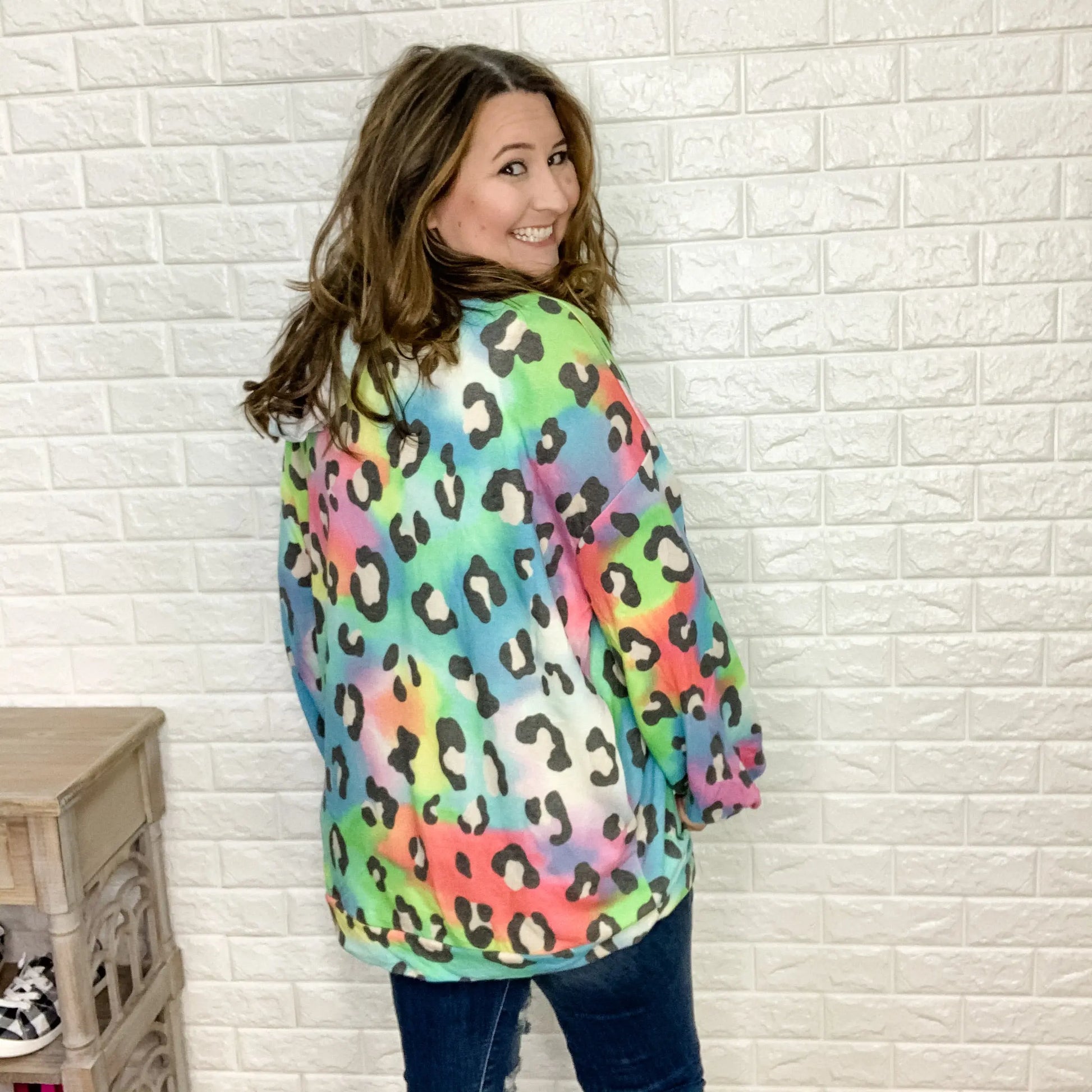 "Radical Rainbow" Animal Print Hoodie