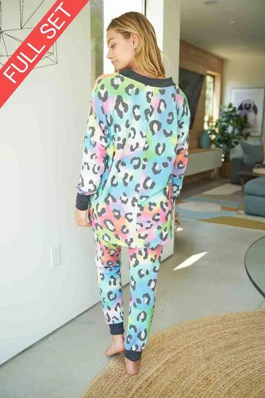 "Radical Rainbow" Animal Print Lounge Top