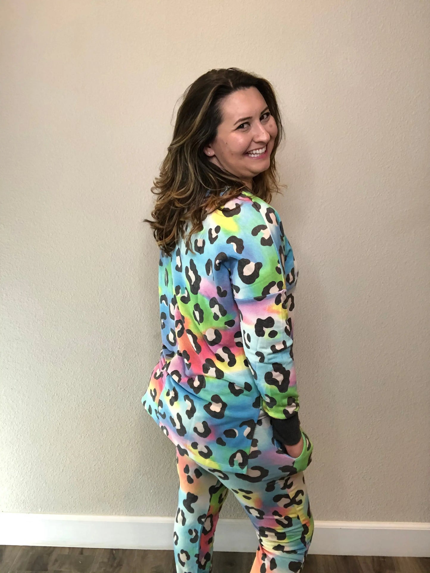 "Radical Rainbow" Animal Print Lounge Top