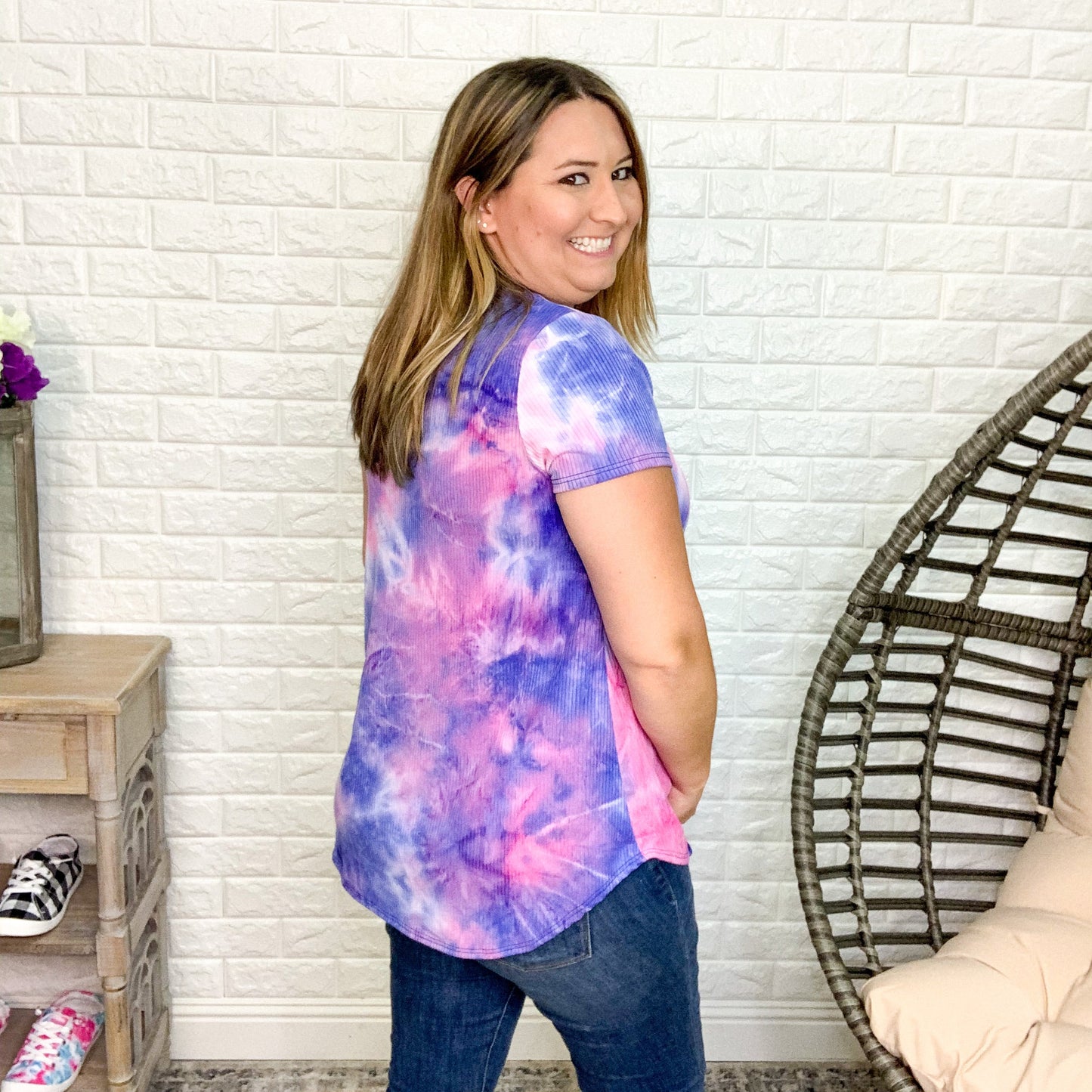 "Remember When" Ribbed V-Neck (Purple)