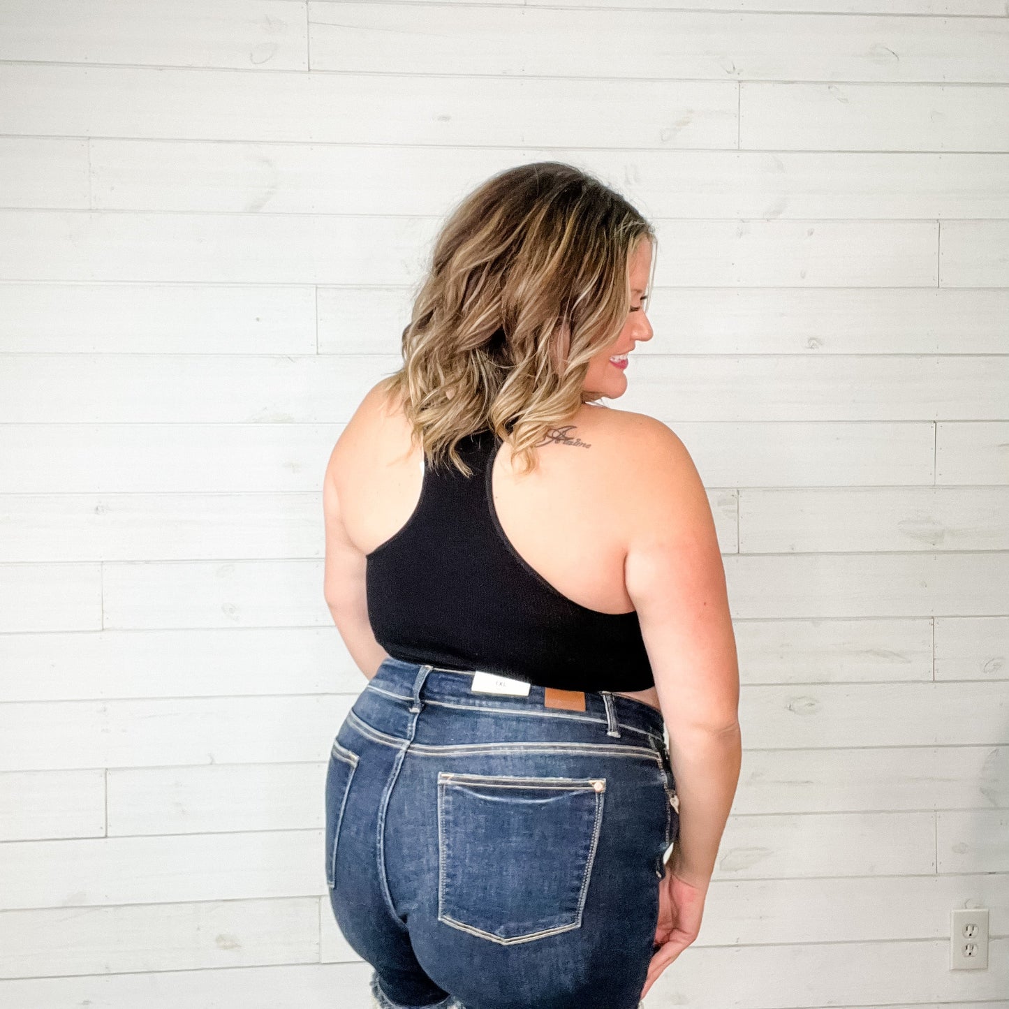 Ribbed Cropped Racerback Bralette Tank (Multiple Colors)