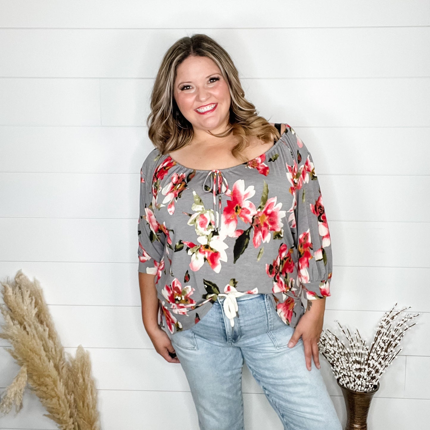 "Right Track" Floral Boho Style Top
