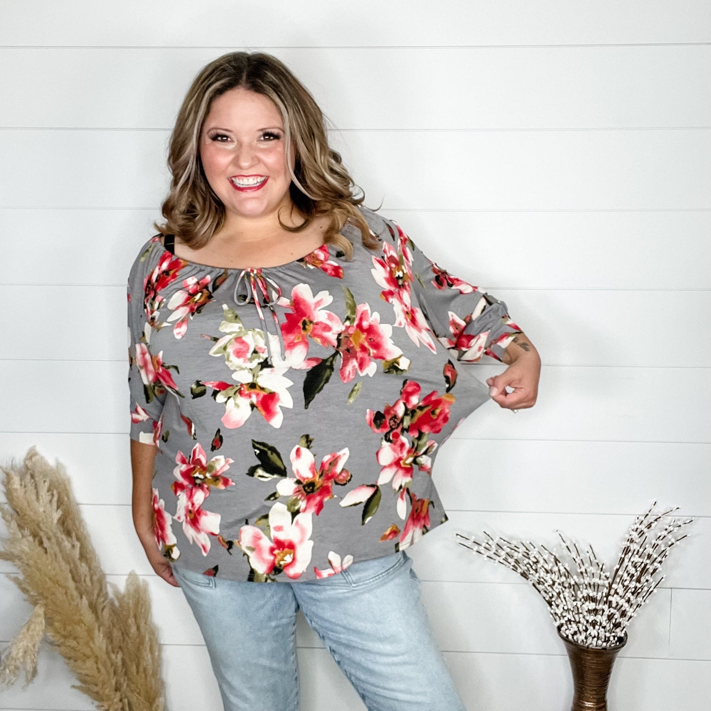 "Right Track" Floral Boho Style Top