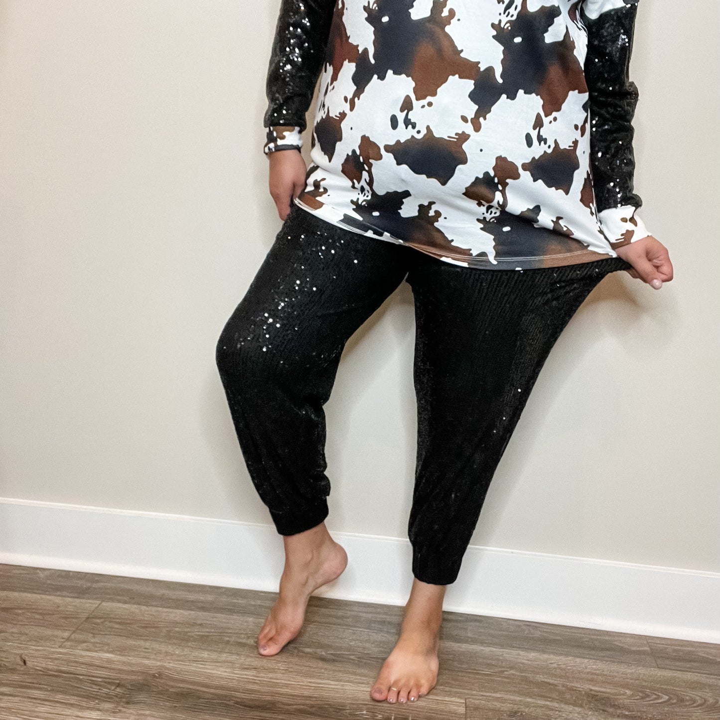 "Rockstar" Sequinned Joggers