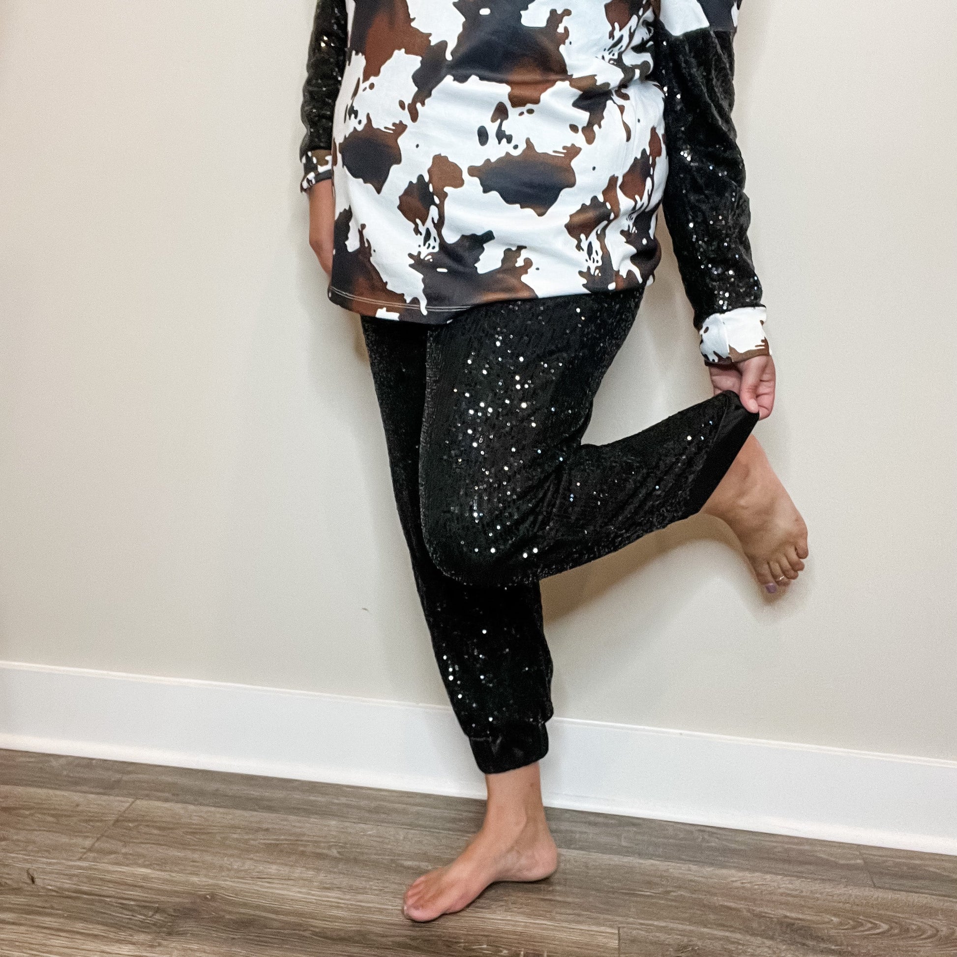 "Rockstar" Sequinned Joggers