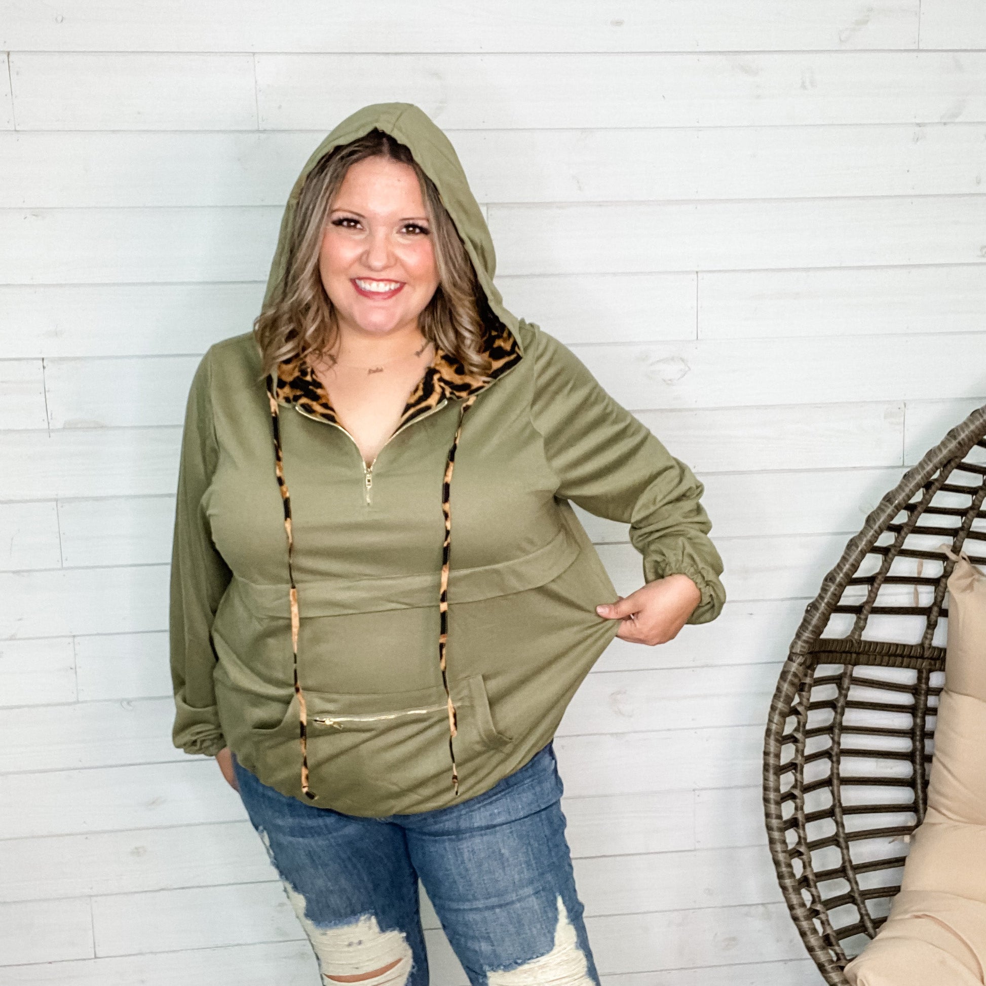 "Rogue" Pullover Hoodie with Half Zip & Front Pocket