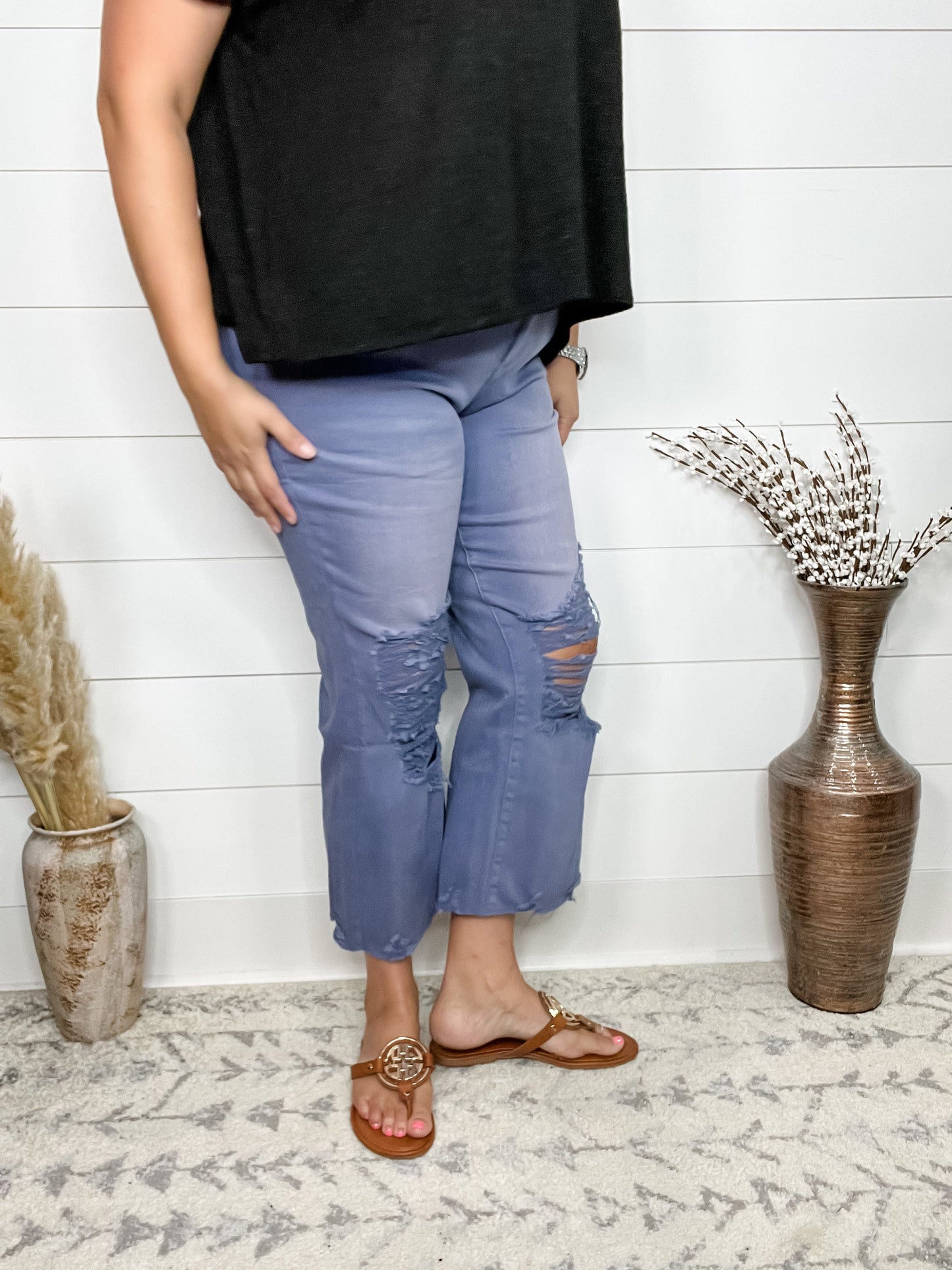 Rubies and Honey "Marlin" Distressed Crop