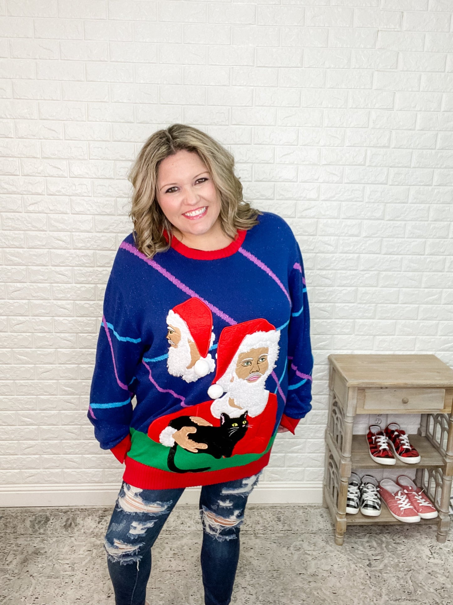 Santa Portrait Ugly Christmas Sweaters