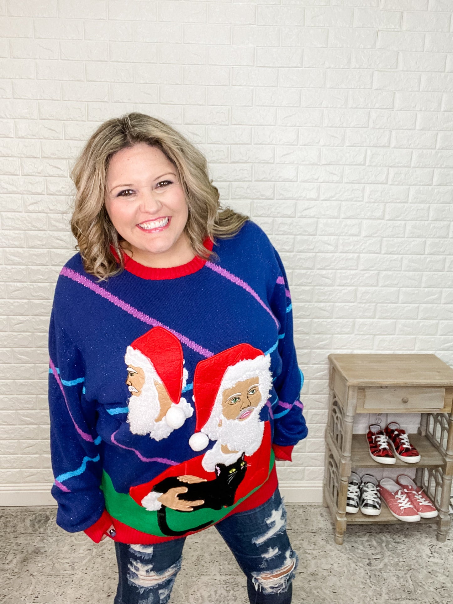 Santa Portrait Ugly Christmas Sweaters