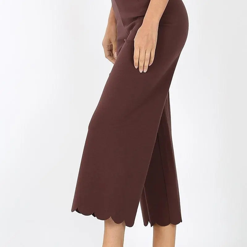 Scalloped Cropped Pant