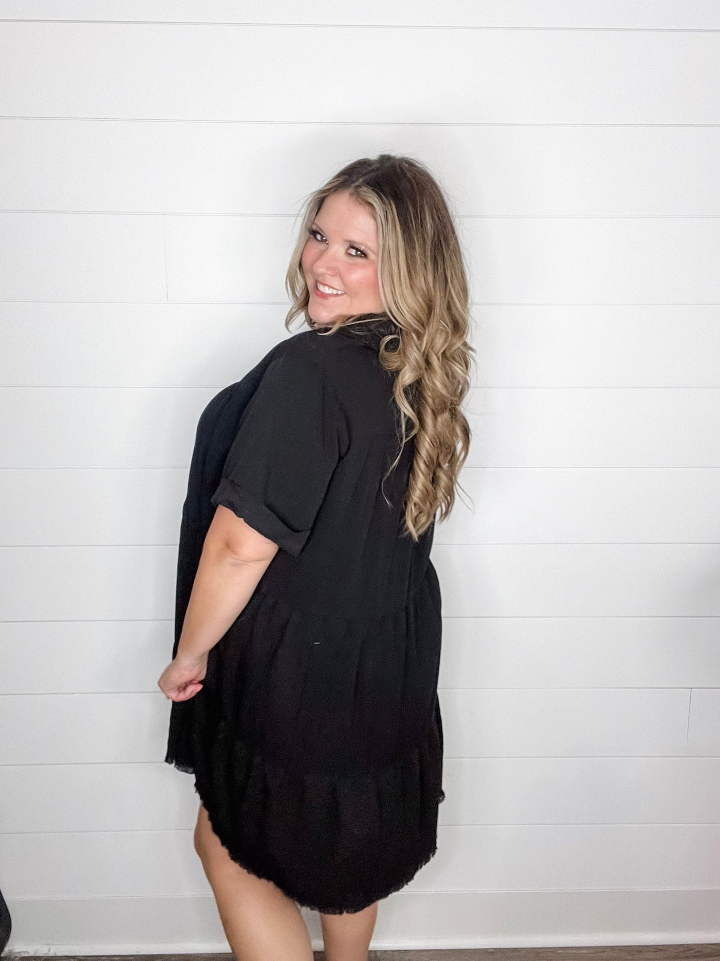 "Seeker" Split Neck Dress