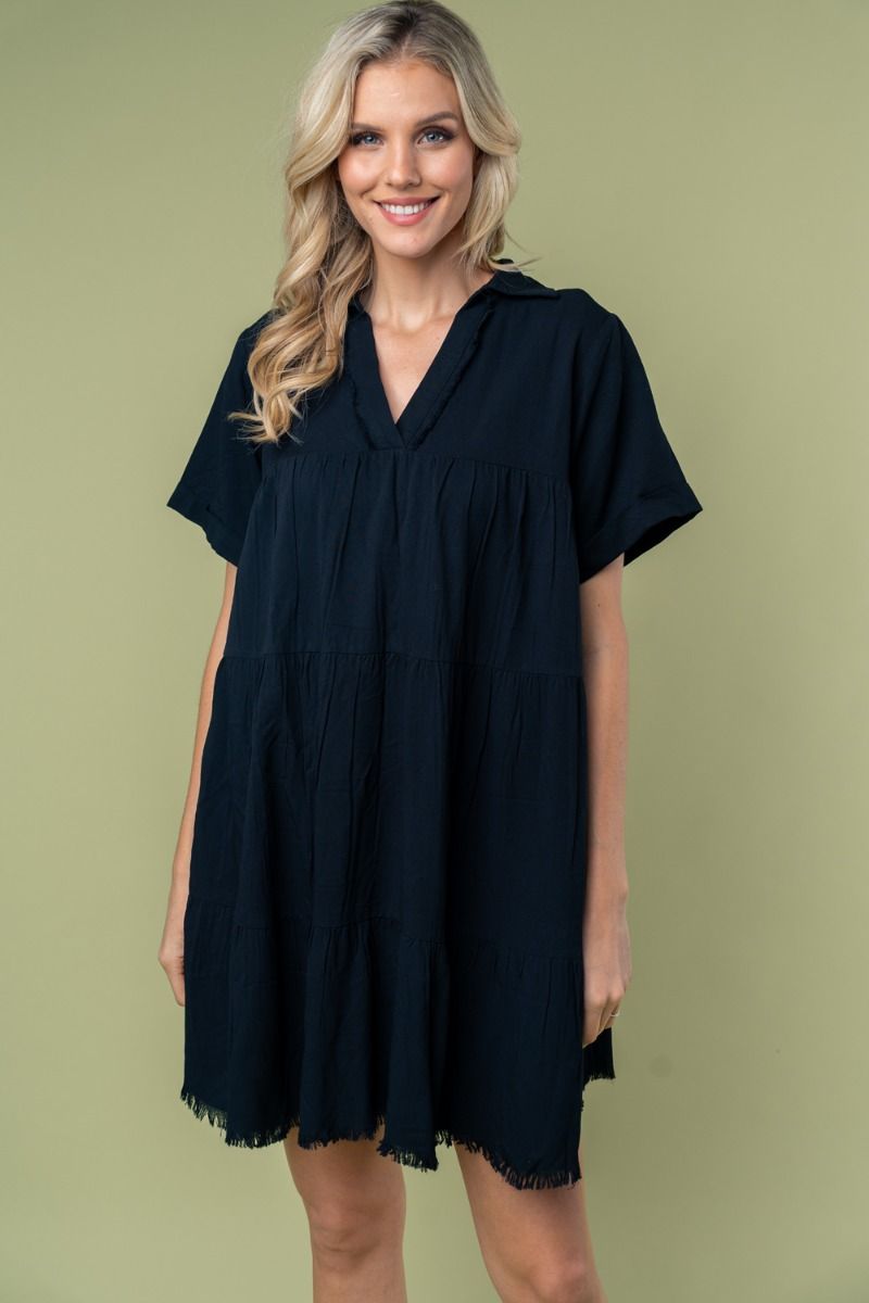 "Seeker" Split Neck Dress