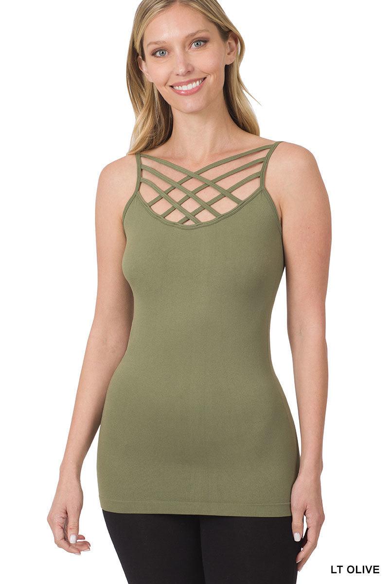 Shapewear Criss Cross front Cami (Multiple Colors)