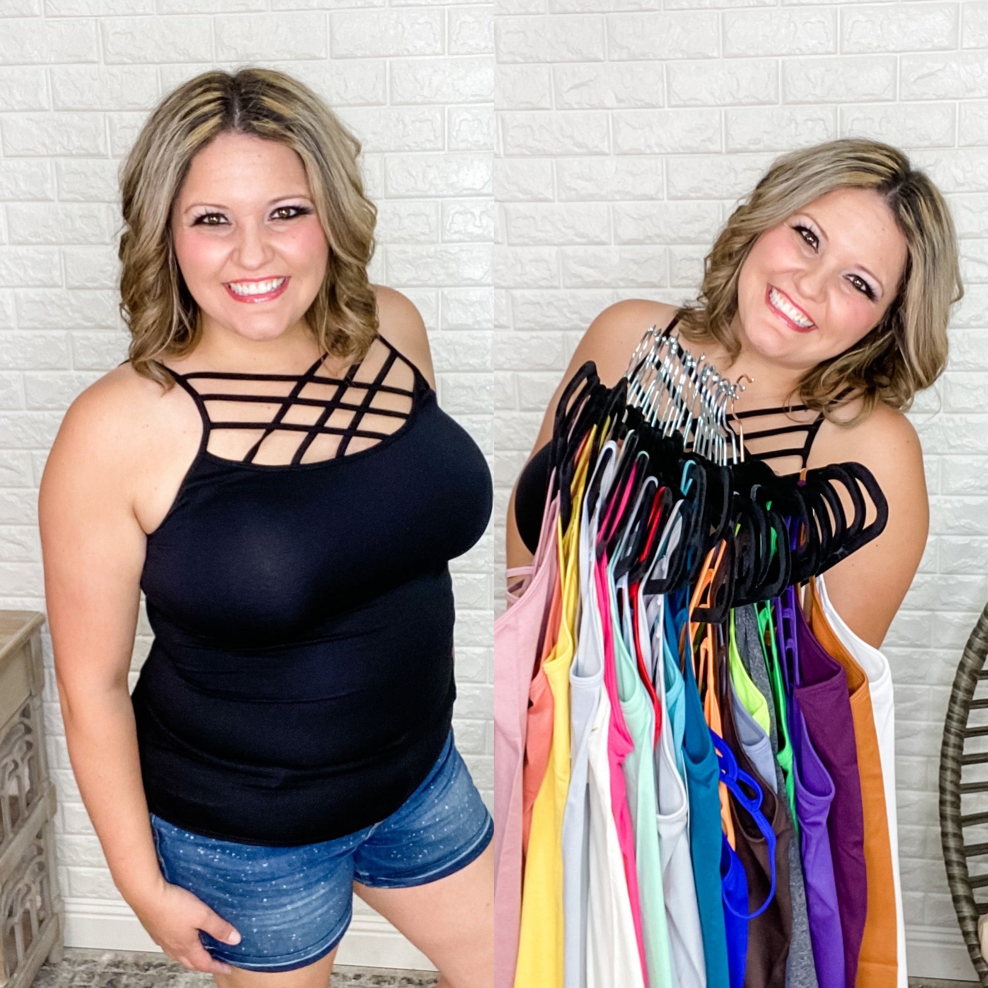 Shapewear Criss Cross front Cami (Multiple Colors)