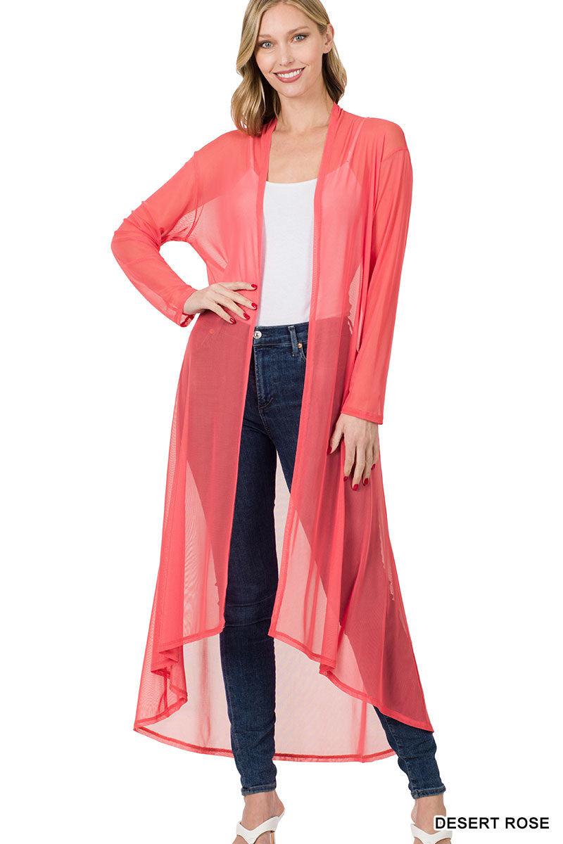 "Sheer Elegance" Long Sleeve Cover Up (Multiple Colors)
