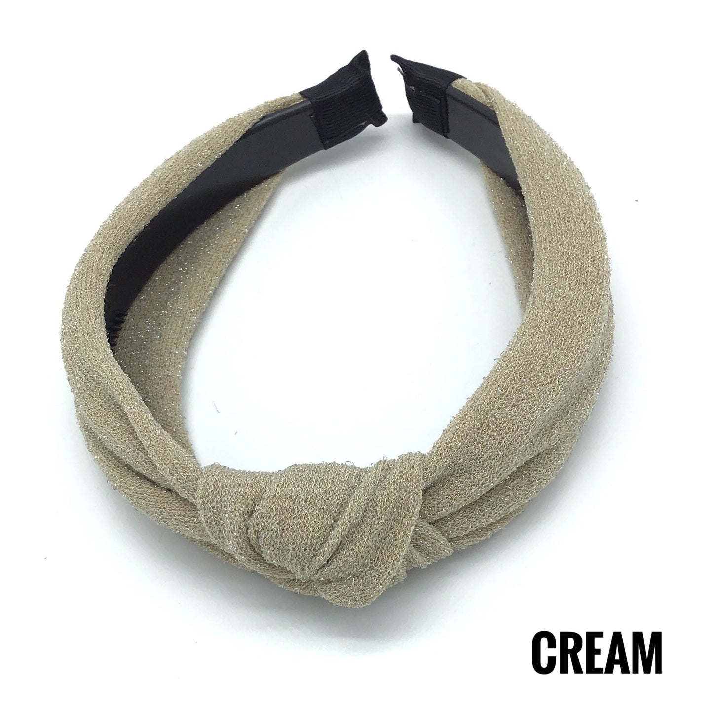 Solid Color Knot Design with Silver Sparkle Headband (Multiple Colors Available)