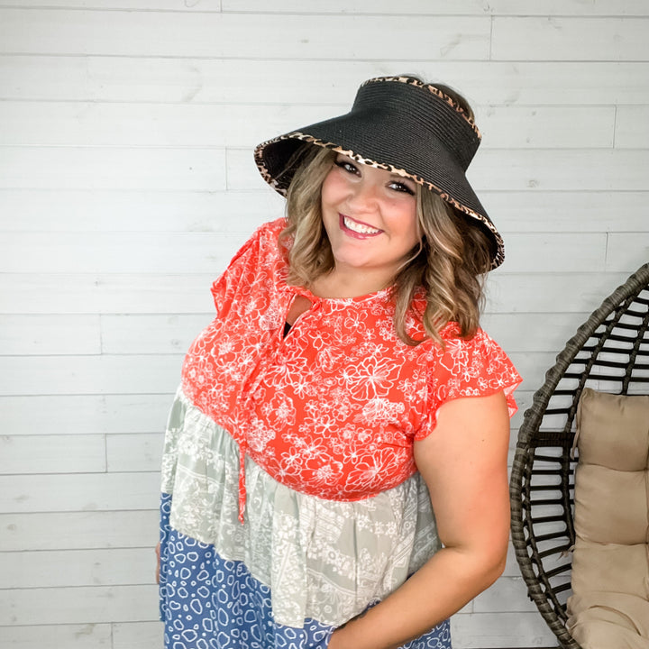 Straw Sun Hat with Bow Adjustable (Multiple Colors)