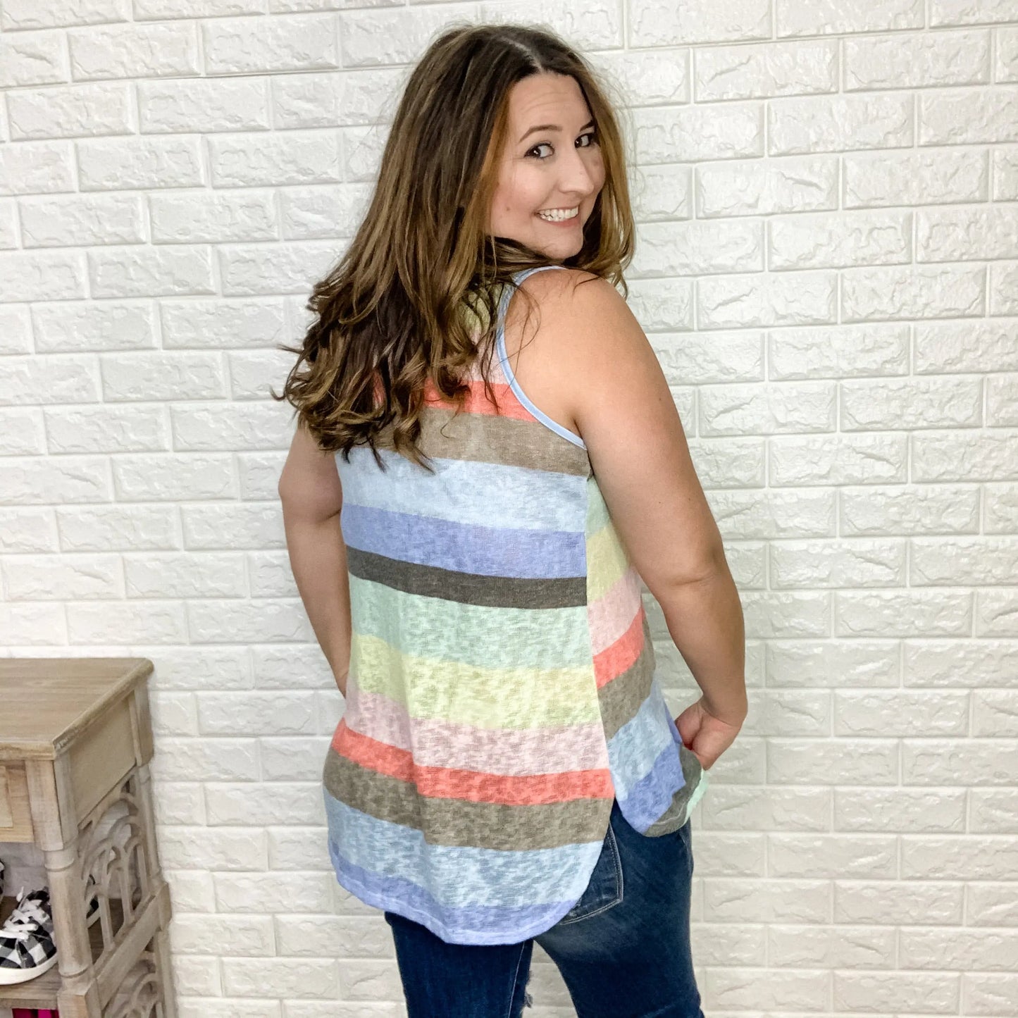 Striped Lightweight Sweater Tank