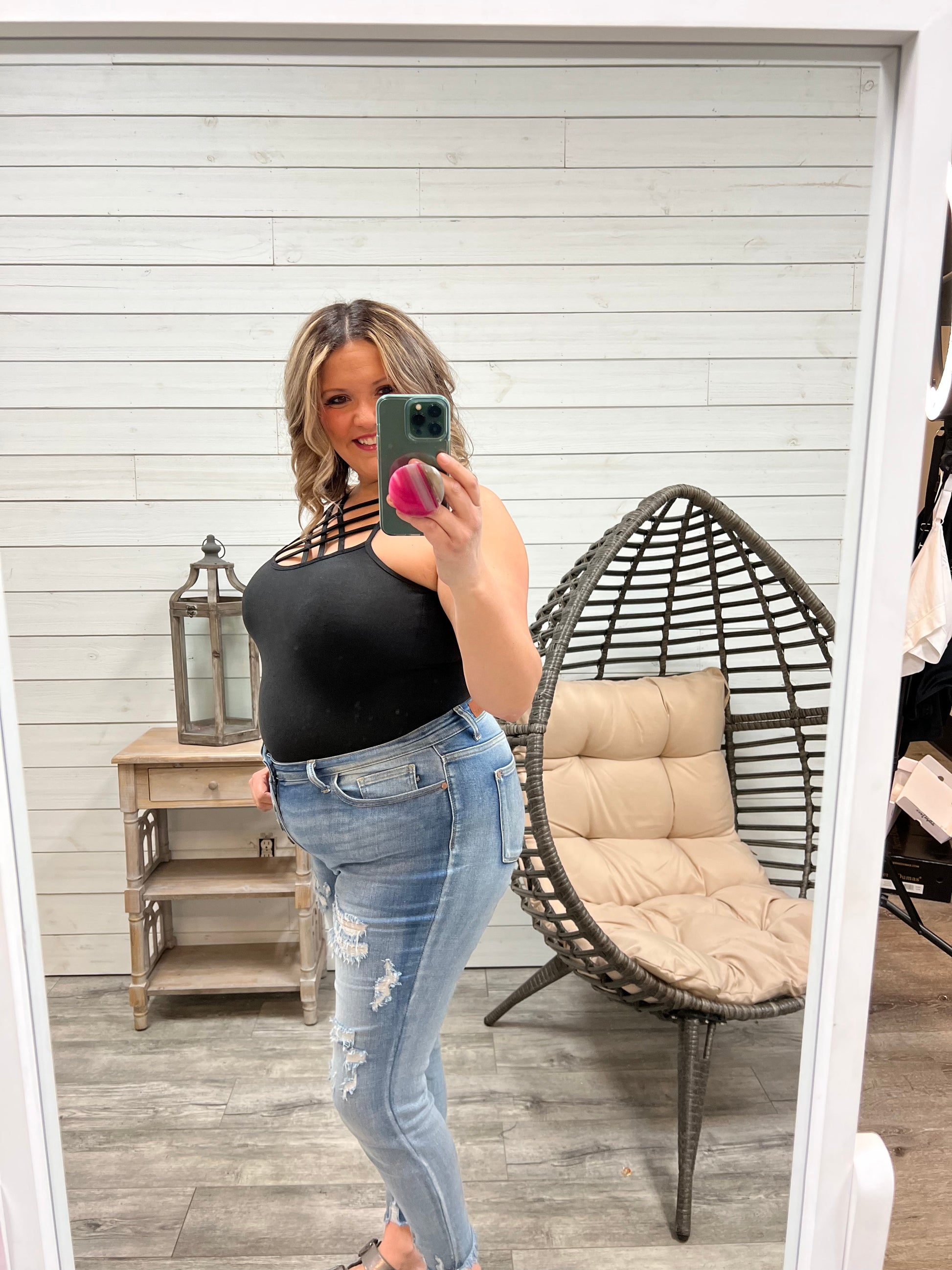 "Suck It Up Buttercup" Shapewear Criss Cross Tank