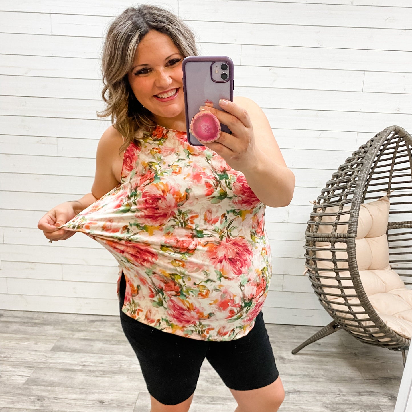 "Summer Secrets" Floral Relaxed Fit Tank