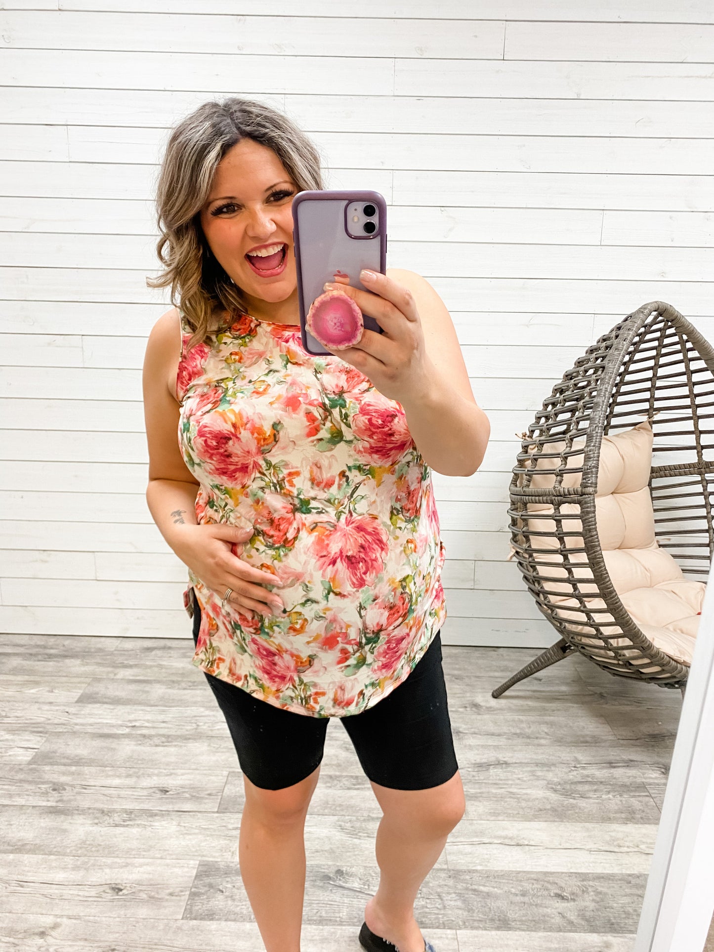"Summer Secrets" Floral Relaxed Fit Tank