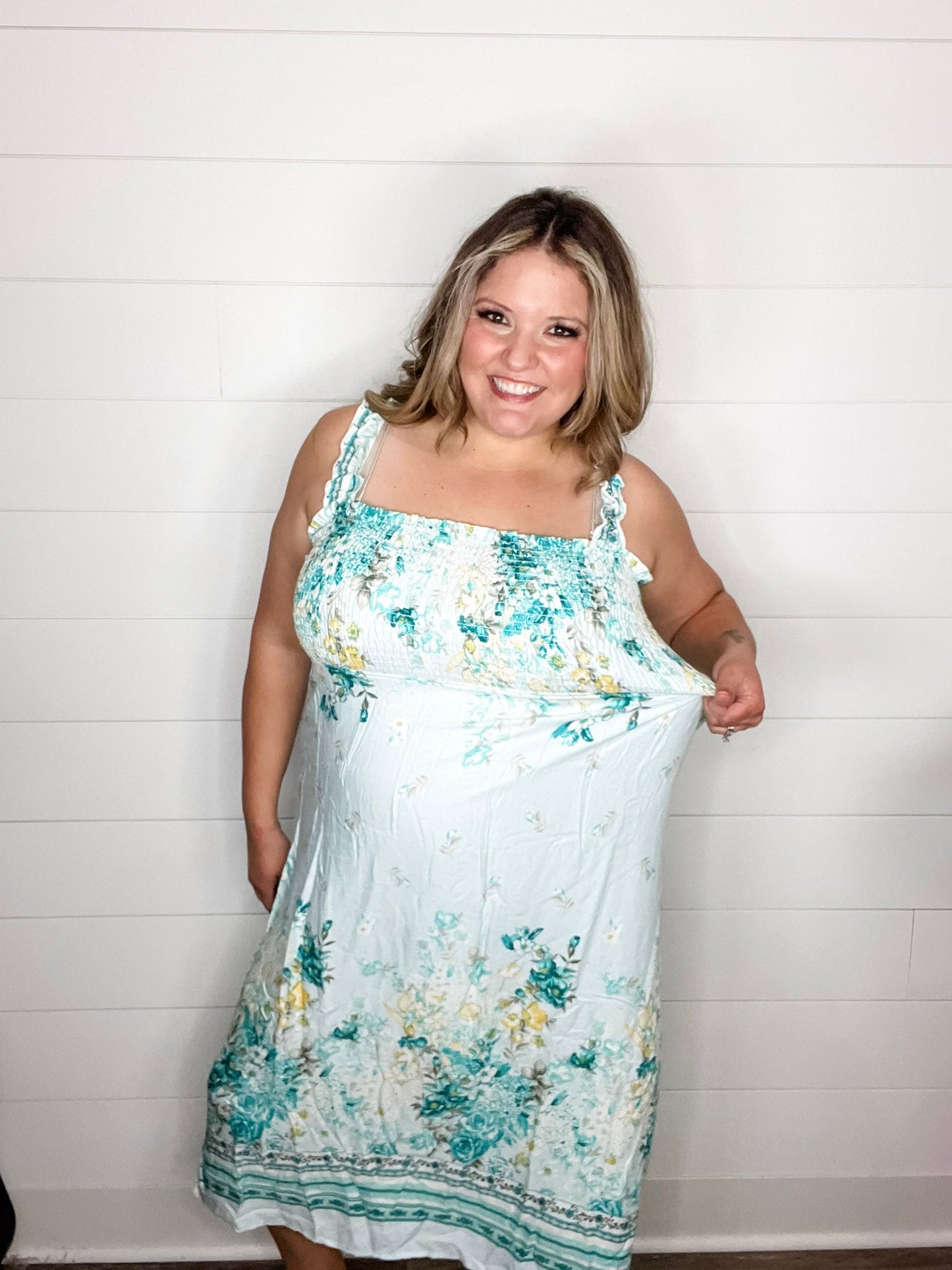 "Sweet Pea" Smocked Tank Maxi Dress