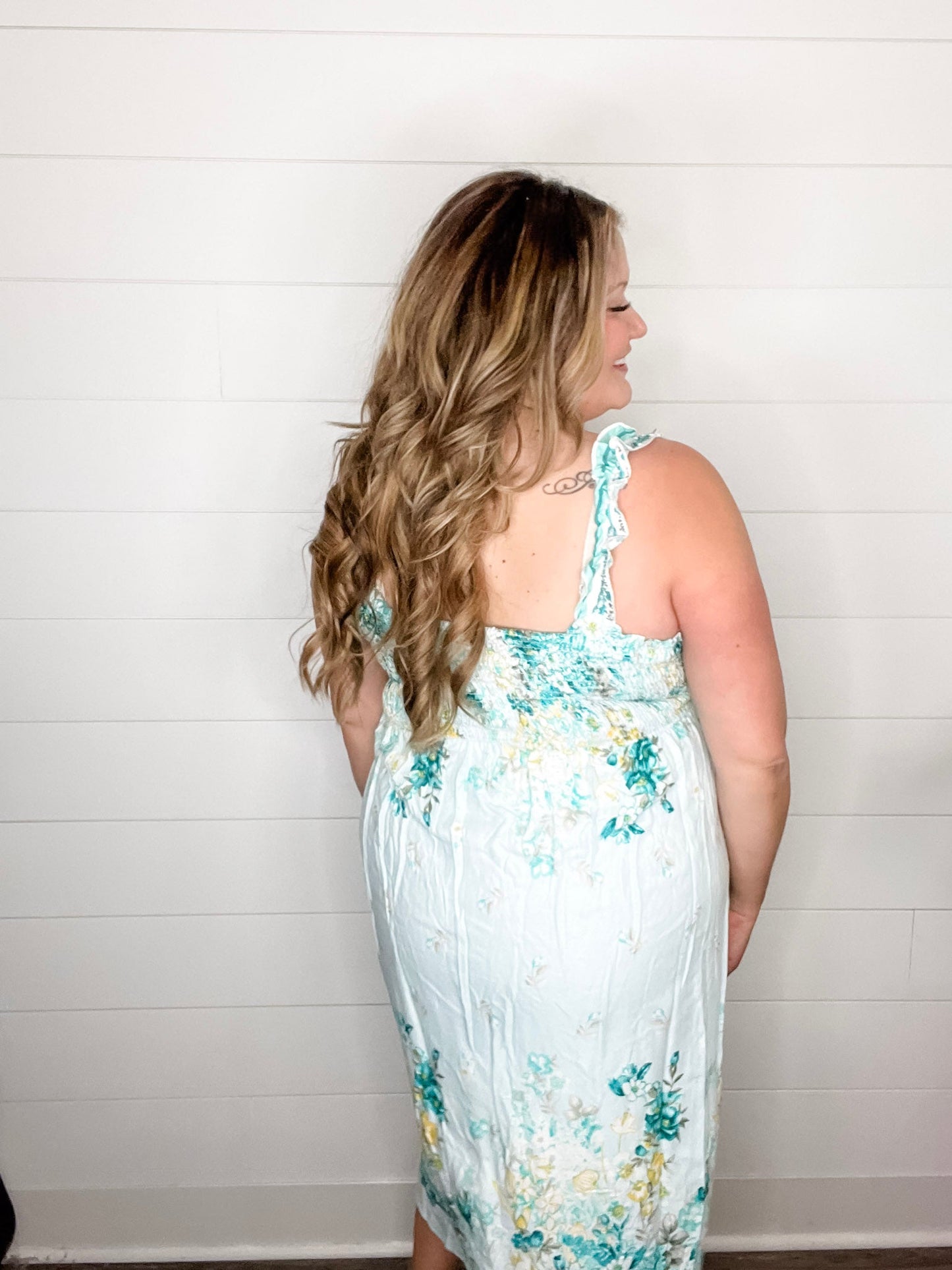 "Sweet Pea" Smocked Tank Maxi Dress
