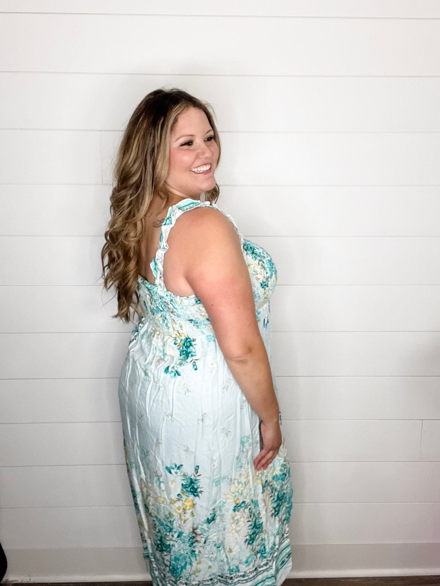 "Sweet Pea" Smocked Tank Maxi Dress