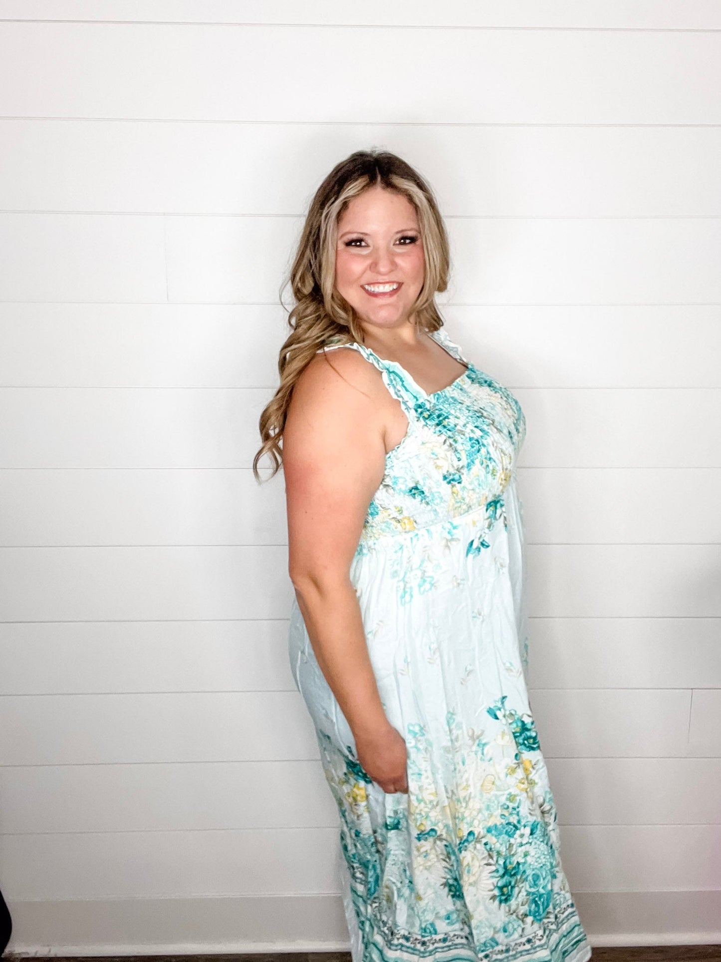 "Sweet Pea" Smocked Tank Maxi Dress