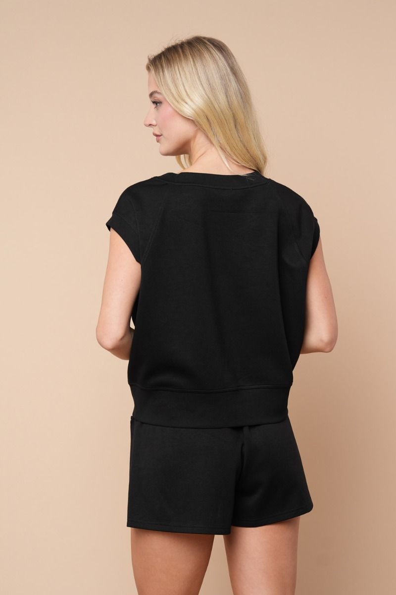 'Arlo" Sleeveless Top with Stud Detail