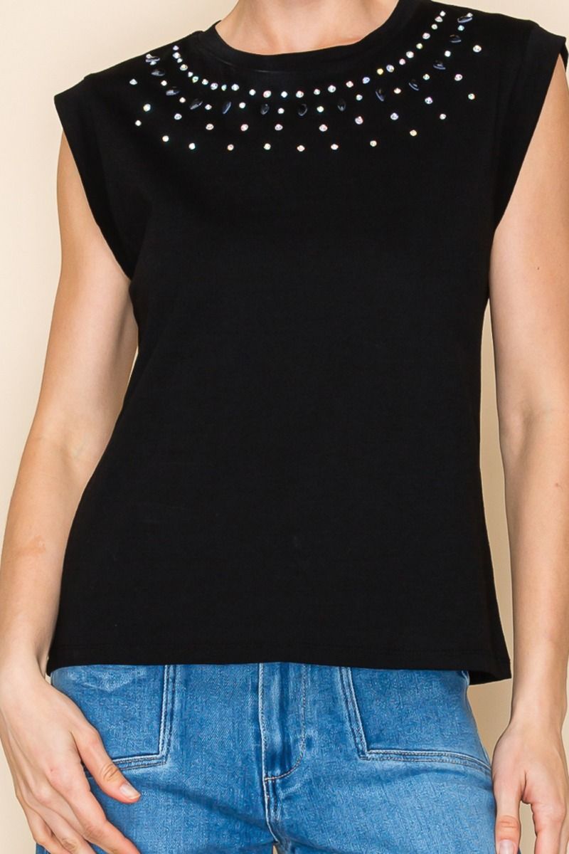 "Classy Sassy" Embellished Tank Top